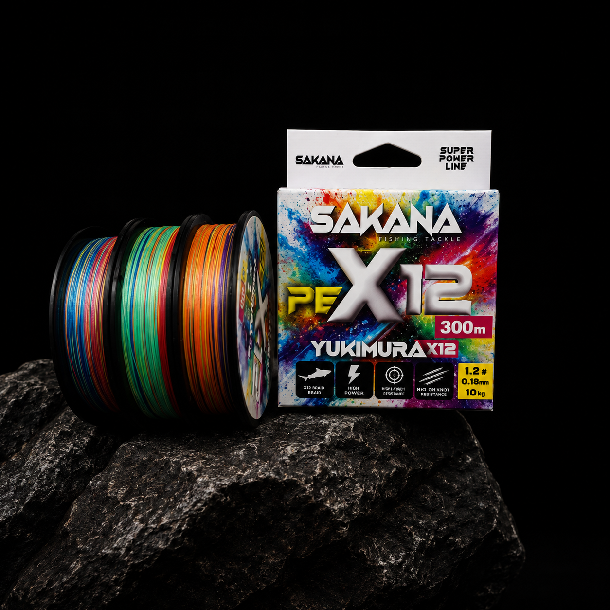 Multifilamento SAKANA PE X12 Yukimura 12 Hebras 300 metros